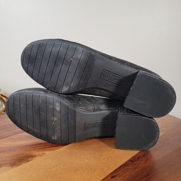 Reaction Kenneth Cole Black Sparkly Shoes Size 7.5 Dress Evening Comfy - Picture 10 of 13